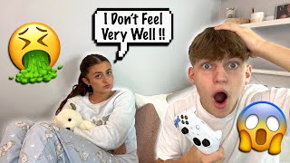 Pretending To Be Sick Whilst My Boyfriend Plays FifaCute Reaction [upl. by Enytnoel]