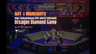 Day 1 Highlights  Muju Taekwondowon 2024 World Taekwondo Octagon Diamond Game [upl. by Aizahs]