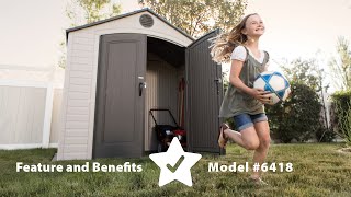 Lifetime 8 x 5 Outdoor Storage Shed  Model 6418  Features amp Benefits Video [upl. by Eiramllij]