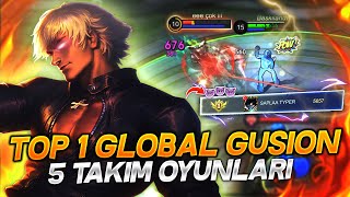 TOP 1 GLOBAL GUSION TYPER  5 TAKIM OYUNLARI [upl. by Adihaj]