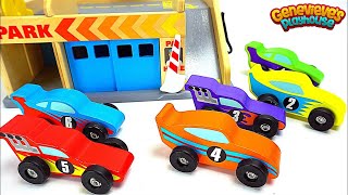 Genevieve Teaches Kids with Colorful Cars and Parking Deck [upl. by Owens]