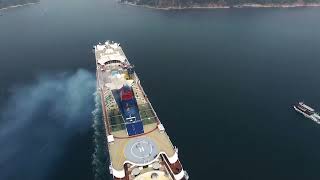 World largest cruise  Hong Kong cruise  giant cruise in the world  cruise drone view [upl. by Eelime]