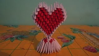 Cómo HACER un CORAZÓN de ORIGAMI 3d [upl. by Reed]