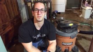 How To Vacuum Water with a RIDGID Wet Dry Shop Vac [upl. by Ydnem]