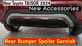 New Toyota TAISOR AccessoriesRear Under Spoiler कैसे Install करें 🤔 Toyota Genuine Accessories [upl. by Eelnayr]