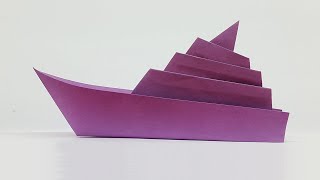 Paper Ship Making Origami Tutorial  How to Make a Paper Boat  Origami Boat [upl. by Nallad805]