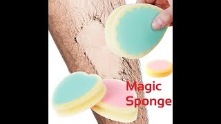 Magic Hair Removal Sponge Painless Depilation Pad Cheap Wax Alternative [upl. by Nevad]