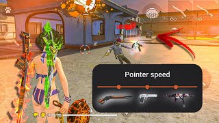 new  HEADSHOT SETTING  free fire  POINTER SPEED Headshot setting with PROOF [upl. by Ettelorahc]