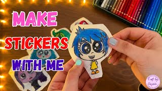 How to make a sticker at home step by step easy DIY  homemade stickers [upl. by Bay]