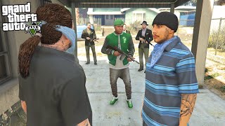 FRANKLIN amp MOB COMFRONTS ENEMY GANG IN GTA 5 GTA 5 REAL LIFE PC MOD [upl. by Jordana]