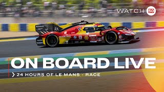 Onboard the 50 LIVE race action at 24H of Le Mans 2024  Ferrari Hypercar Part 2 [upl. by Dorothi945]