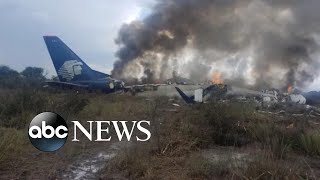 85 injured in Mexico plane crash [upl. by Babb]