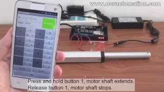 How to Remote Control Linear Actuator via Mobile Phone WiFi Controller [upl. by Neellek631]