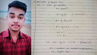 Derivation of Boyles Law from Kinetic Gas Equationgaseous stateKMystery lovers [upl. by Rimidalv]