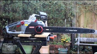 Adapting an Oregon CS1500 electric chainsaw to operate with a Panther guidebar and Mini Chain [upl. by Brigg]