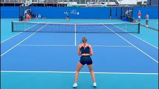 Padosa amp Azarenka Practice  Court Level Miami 4K 60fps 2024 [upl. by Inohtna]