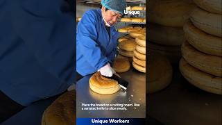 The process of bread cutting  The workers do their job perfectly  machine shorts [upl. by Hras809]