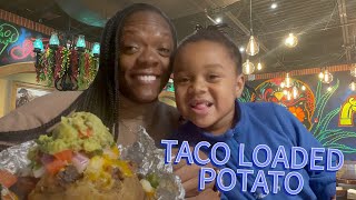 Taco Loaded Potatoes 🌮🥔  The Sample King 🤴🏾 [upl. by Tnecillim518]