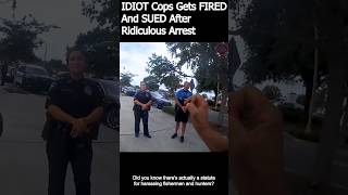 IDIOT Cops Gets FIRED And SUED After Ridiculous Arrest  First Amendment Audit 2024 shorts10 [upl. by Ardnac]