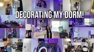 DECORATING MY DORM ROOM  DORM TOUR 2021 [upl. by Hait229]