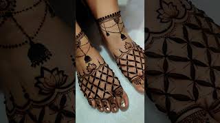 Simple mehndi designs for legs shortvideostatus [upl. by Einnahpets]