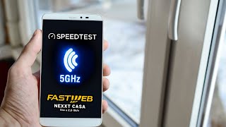 Speedtest Fastweb su WiFi 5Ghz fibra ottica FTTH 25 GB  FiberCop ex Flashfiber su Samsung S20 5g [upl. by Lightfoot]