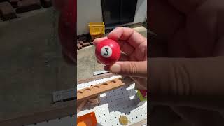 Billiard ball  marble run ☆ Wooden slope with pleasant sound and glockenspiel asmr [upl. by Innavoig311]