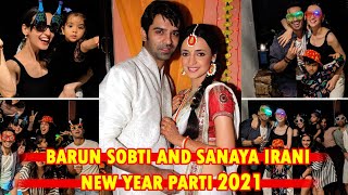 Barun Sobti and Sanaya Irani celebrate New year 2021 Sanaya Barun full enjoy 🎉🎉🧧🎁💐 [upl. by Coben]