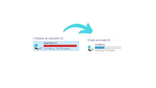 Windows 10 Yerel Disc C Boşaltma [upl. by Burdelle]