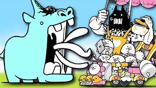 Defeating the HORRORPOTAMUS Battle Cats [upl. by Nosrej]