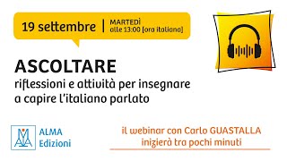 ASCOLTARE  Riflessioni e attività per insegnare e capire litaliano parlato Carlo Guastalla [upl. by Ecirum]