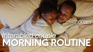 OUR MORNING ROUTINE WITH A TODDLER  Interabled couple [upl. by Icnarf]