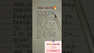 Natalie Nunns pose for me song lyrics rap music [upl. by Rawdon]