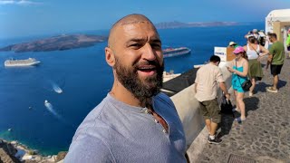 Eating in the Greek Island of Santorini 🇬🇷 [upl. by Buckden854]