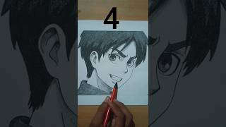 EREN YEAGER FACE SIX UNIC SMILS viralshorts viralshort shorts animation drawingtechniques [upl. by Nievelt620]