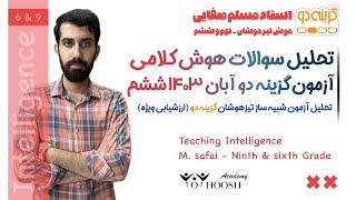 هوش کلامی در آزمون آبان گزینه دو پایه ششم  آموزش رایگان [upl. by Raveaux]