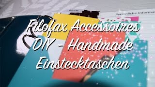 DIY Filofax Hack  Accessoires  Einstecktaschen Hüllen  selbermachen [upl. by Akram]