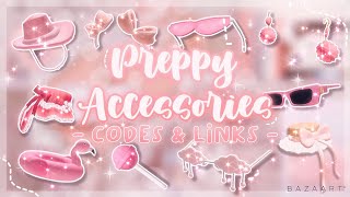 Preppy Accessories Codes and Links  Roblox Bloxburg [upl. by Sgninnej95]