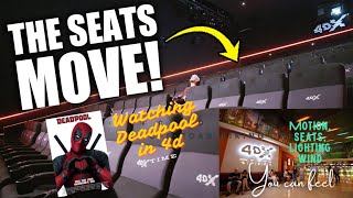 4DX THEATER EXPERIENCE 🥽DEADPOOL MOVIE🎬 EVERYTHING YOU CAN FEEL WINDLIGHTINGMOVING11FULL VLOG [upl. by Eytak]