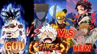 THE GOD OF ANIME 💀 VS BIG THREE 😈 VS NEW GENERATION ANIME 😱 edit 💓 [upl. by Eluk]