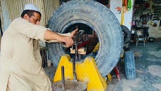 Amazing Technique of Repairing A Hard Damaged Sidewall Truck Tire Impressive Skills To Repair Tire [upl. by Anastasie700]