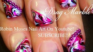 No Water Needed  DIY Marble nail art Tutorial [upl. by Stanfield]