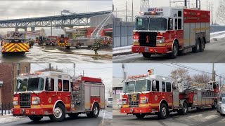 ⁴ᴷ Philadelphia Fire Department 4301 N Delaware Ave Box Response 2amp2 Response Fire ground Footage [upl. by Udall]