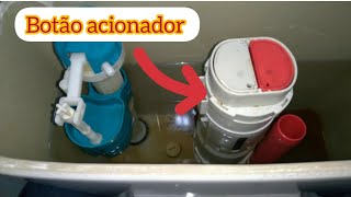 Caixa acoplada vazando 👷 Como fazer a regulagem do botão acionador DIY [upl. by Bernj325]