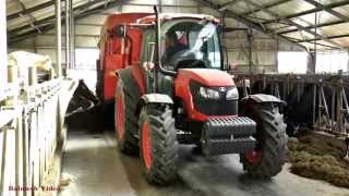 Loading the Keenan Feed Wagon with JCB TM320 [upl. by Yrdnal]