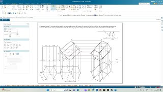 Orthographic Projection of Hexagonal Prism 01 [upl. by Floss]