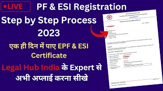 EPF amp ESI Registration For Employer  How to Register PF and ESI in Shram Suvidha Portal [upl. by Eimmas]