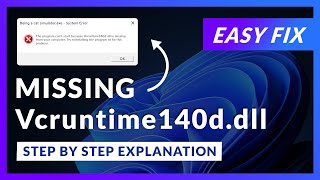 Vcruntime140ddll Error Windows 11  2x FIX  2023 [upl. by Boudreaux758]