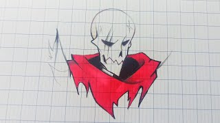 How to draw Sans Papyrus UnderFell Cách vẽ Fell Papyrus đơn giản [upl. by Gnuhn836]