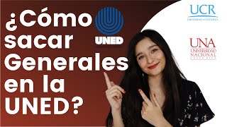 ¿Cómo sacar generales en la UNED Si no entraste a la UCR o a la UNA este video es para ti [upl. by Yarased]